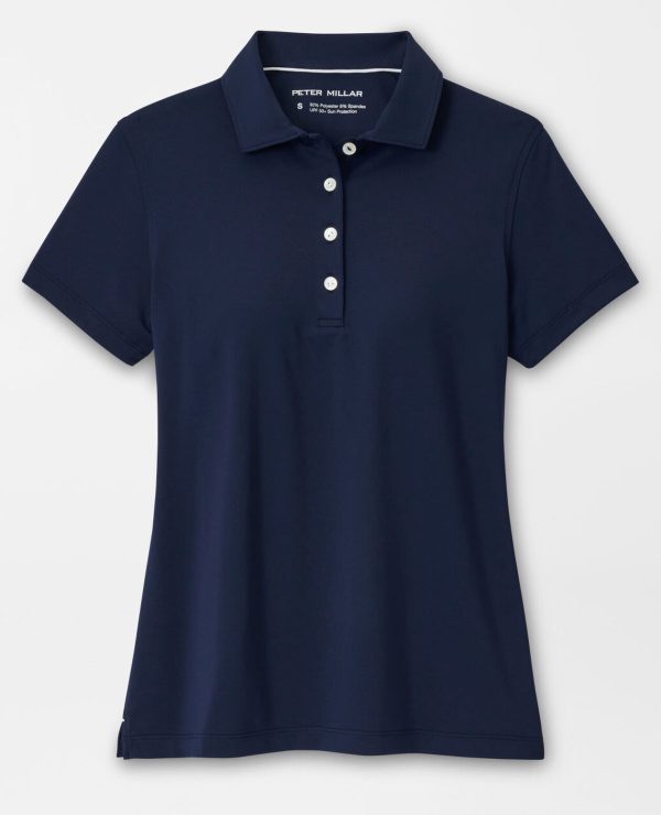 Peter Millar Women's Short Sleeve Button Polo - Med egen logotyp - Bild 14