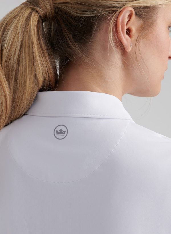 Peter Millar Women's Short Sleeve Button Polo - Med egen logotyp - Bild 12